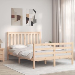 Cadre de lit sans matelas 120x200 cm bois massif 
