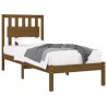 Cadre de lit sans matelas marron miel bois massif 100x200 cm 