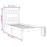 Cadre de lit sans matelas marron miel bois massif 100x200 cm 