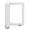 Pieds de table basse en T, 2 pièces, blanc, 30 x 25 x (30-31) cm, acier 