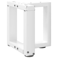 Pieds de table basse en T, 2 pièces, blanc, 30 x 25 x (30-31) cm, acier 