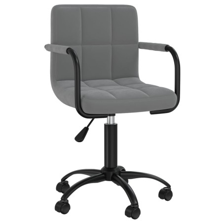 Chaise pivotante de salle à manger Gris foncé Velours 