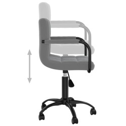 Chaise pivotante de salle à manger Gris foncé Velours 