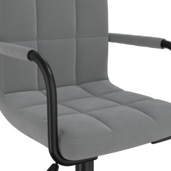 Chaise pivotante de salle à manger Gris foncé Velours 