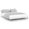 Cadre de lit sans matelas blanc 150x200 cm bois d'ingénierie 