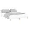 Cadre de lit sans matelas blanc 150x200 cm bois d'ingénierie 