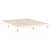 Cadre de lit sans matelas blanc 150x200 cm bois d'ingénierie 