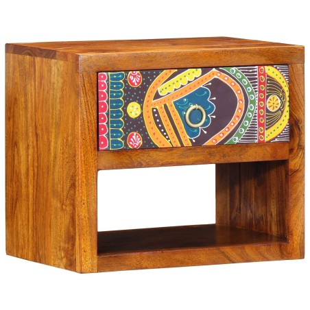 Tables de chevet2 pièces 40x35x35 cm en bois massif d'acacia 