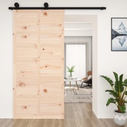 Porte de grange 100x1,8x214 cm Bois massif de pin 