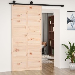 Porte de grange 100x1,8x214 cm Bois massif de pin 