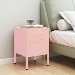 Table de chevet Rose 35x35x51 cm Acier 