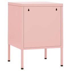 Table de chevet Rose 35x35x51 cm Acier 