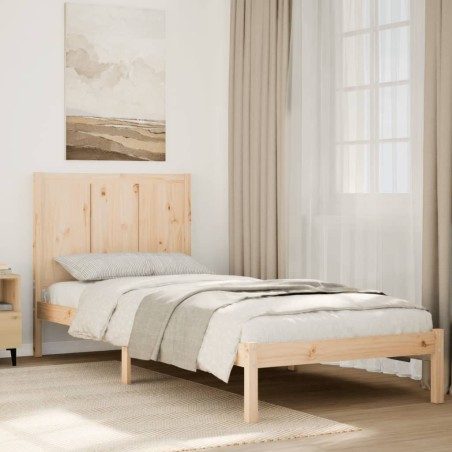 Cadre de lit extra long sans matelas 100x220 cm bois massif 