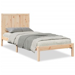 Cadre de lit extra long sans matelas 100x220 cm bois massif 
