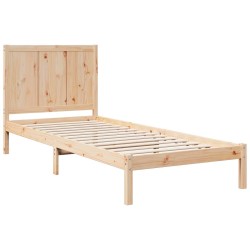 Cadre de lit extra long sans matelas 100x220 cm bois massif 