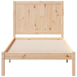 Cadre de lit extra long sans matelas 100x220 cm bois massif 
