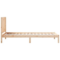 Cadre de lit extra long sans matelas 100x220 cm bois massif 