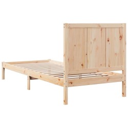 Cadre de lit extra long sans matelas 100x220 cm bois massif 