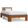 Cadre de lit sans matelas marron miel 100x200cm bois pin massif 