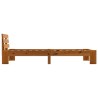 Cadre de lit sans matelas marron miel 100x200cm bois pin massif 