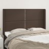 Tête de lit avec oreilles Marron 147x16x118/128 cm Similicuir 