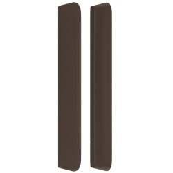 Tête de lit avec oreilles Marron 147x16x118/128 cm Similicuir 
