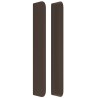 Tête de lit avec oreilles Marron 147x16x118/128 cm Similicuir 