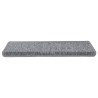 Tapis d'escalier 30 pcs 65x21x4 cm blanc et gris 