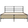 Cadre de lit sans matelas chêne sonoma 135x190 cm 