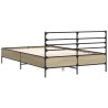 Cadre de lit sans matelas chêne sonoma 135x190 cm 