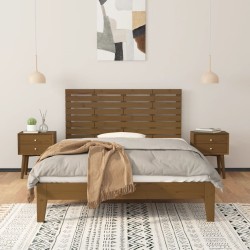 Tête de lit murale Marron miel 146x3x63 cm Bois massif de pin 