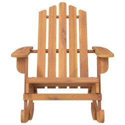 Chaise à bascule Adirondack bois massif d'acacia 