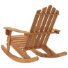 Chaise à bascule Adirondack bois massif d'acacia 