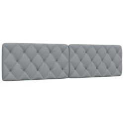 Coussin de tête de lit gris clair 200 cm tissu 