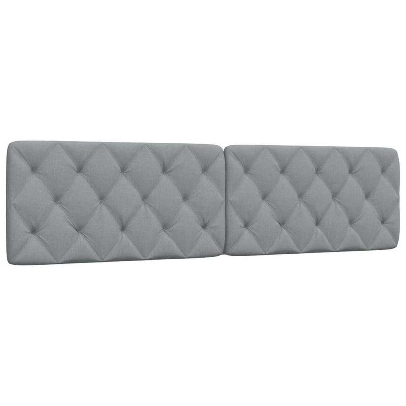 Coussin de tête de lit gris clair 200 cm tissu 