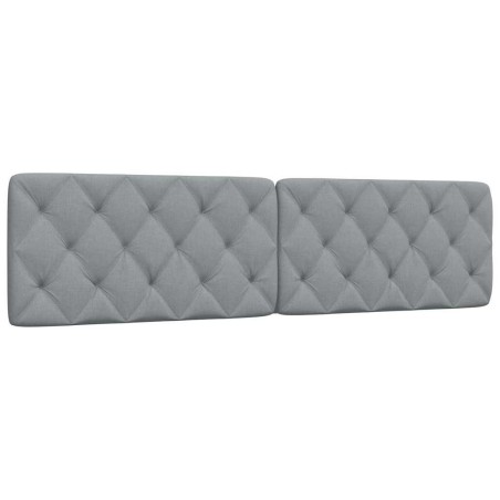 Coussin de tête de lit gris clair 200 cm tissu 