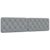 Coussin de tête de lit gris clair 200 cm tissu 