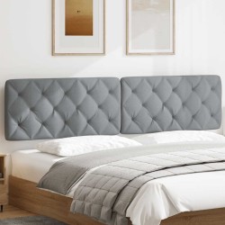 Coussin de tête de lit gris clair 200 cm tissu 