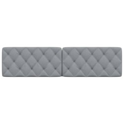 Coussin de tête de lit gris clair 200 cm tissu 