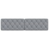 Coussin de tête de lit gris clair 200 cm tissu 