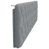 Coussin de tête de lit gris clair 200 cm tissu 