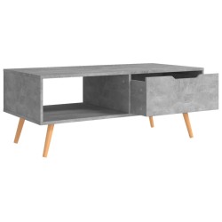 Table basse Gris béton 100x49,5x43 cm Bois d'ingénierie 