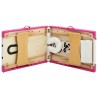 Table de massage pliable 2 zones Bois Blanc et rose 