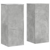 Supports pour plantes 2 pcs gris béton bois d'ingénierie 