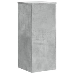 Supports pour plantes 2 pcs gris béton bois d'ingénierie 