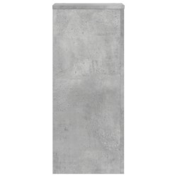 Supports pour plantes 2 pcs gris béton bois d'ingénierie 