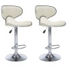 Tabourets de bar lot de 2 crème similicuir 