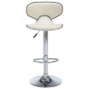 Tabourets de bar lot de 2 crème similicuir 
