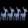Rennes de Noël 4 pcs 160 LED Blanc froid Acrylique 