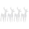 Rennes de Noël 4 pcs 160 LED Blanc froid Acrylique 
